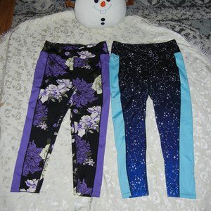 2 Lularoe Rise collection Constalation Stars & Purple Flowers size 1X